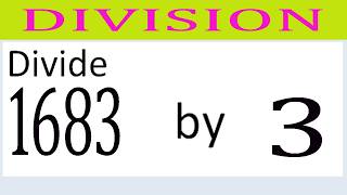 Divide 1683 by 3