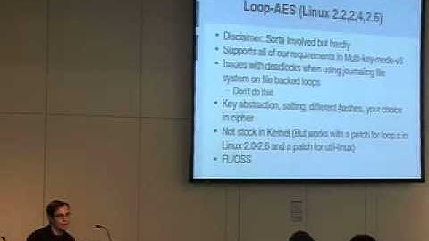 22C3: A  discussion about modern disk encryption systems