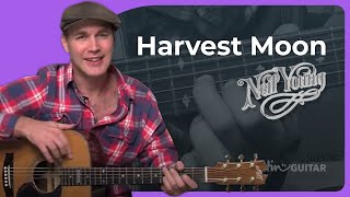 how to play harvest moon by neil young (acoustic guitar lesson st-903)