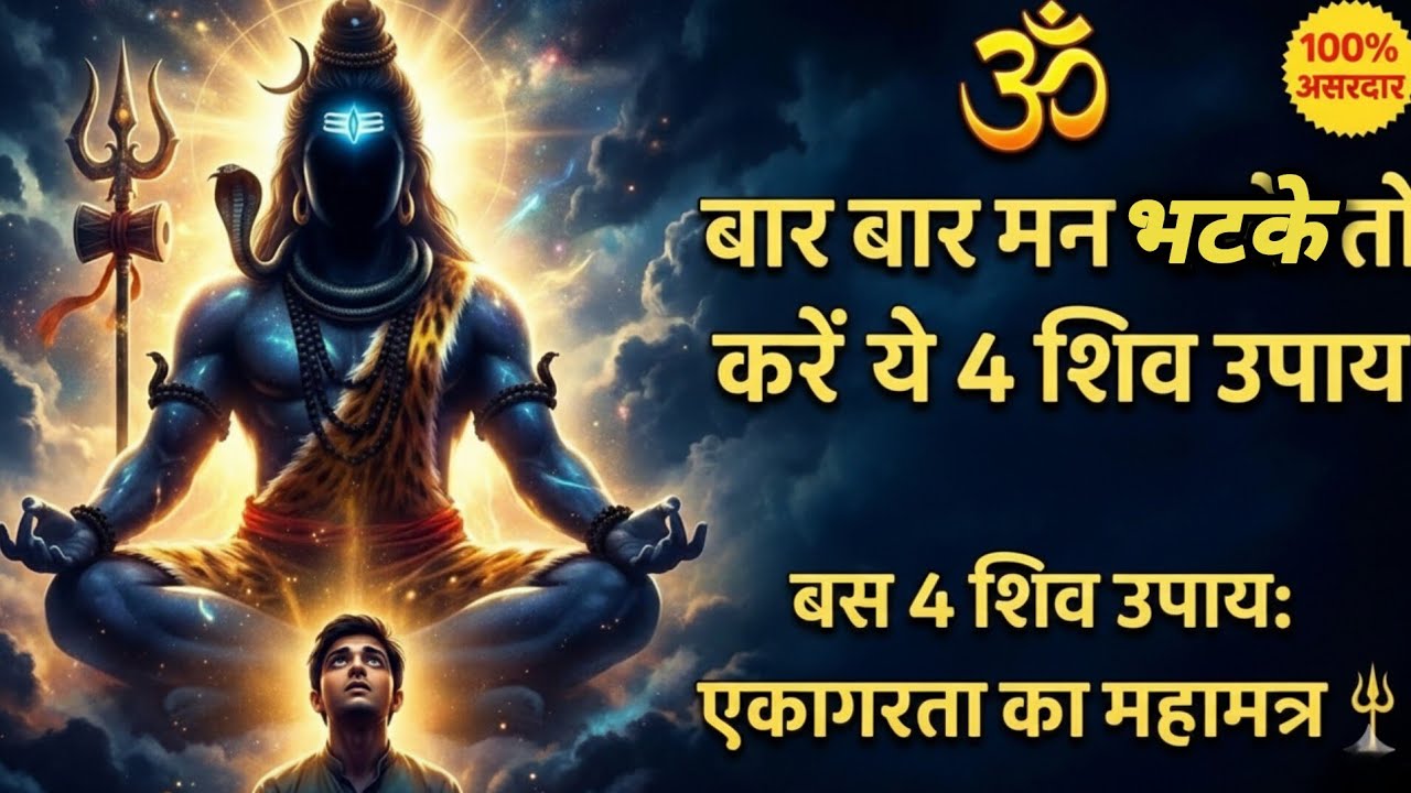 🔴बार बार मन भटके तो करें ये 4 शिव उपाय | Man Ko Shant Karne Ka Shiv Rahasya | Shiv Vaani | 