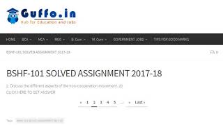 BSHF-101 SOLVED ASSIGNMENT 2017-18