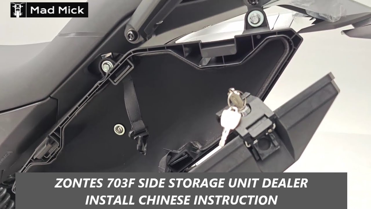ZONTES 703F SIDE STORAGE UNIT DEALER INSTALL CHINESE INSTRUCTION