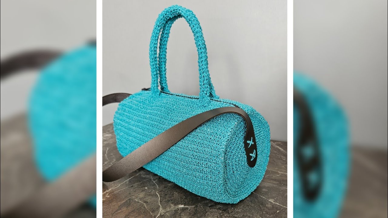 SİLİNDİR ÇANTA YAPIMI #örgü #trend #hasircanta #hobi #silindircanta#orguteknikleri#keşfet