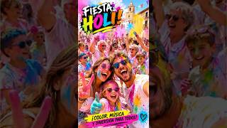 🌈 ¡El pueblo explota de color! 🎉 Fiesta Holi para todas las edades Espectáculos Vértigo