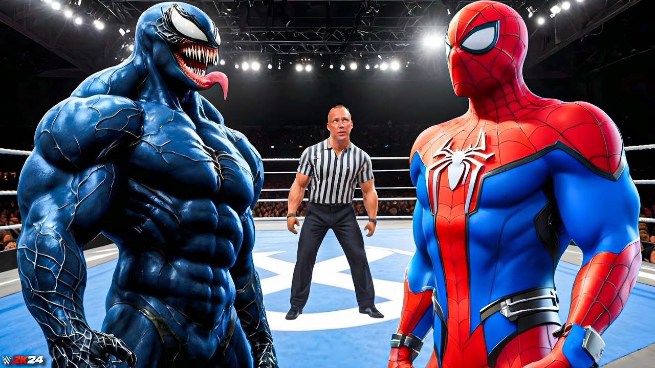 WWE 2K24 - VENOM VS SPIDERMAN | Xbox One S Gameplay - YouTube