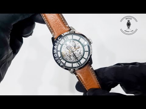 FOSSIL WATCH TOWNSMAN AUTOMATIC TAN ECO LETAHER ME3234 | UNBOXING - YouTube