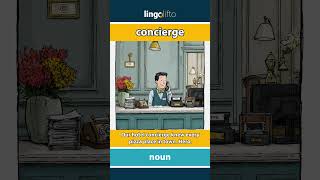 Concierge Meaning Flash Card Learn English Vocabulary