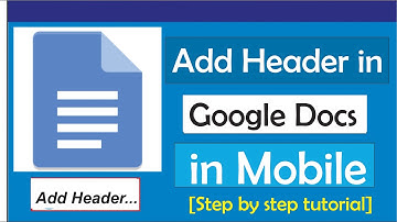 How To Add Header In Google Docs Mobile