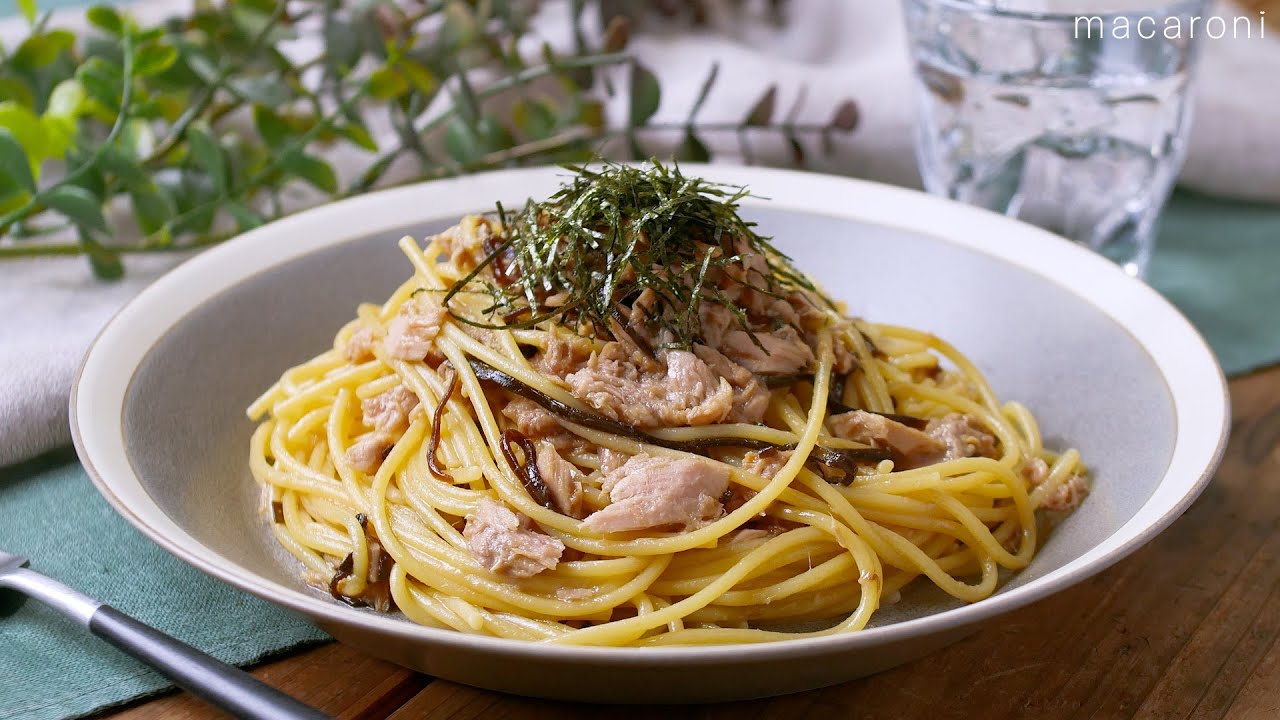 ツナ 塩 昆布 パスタ
