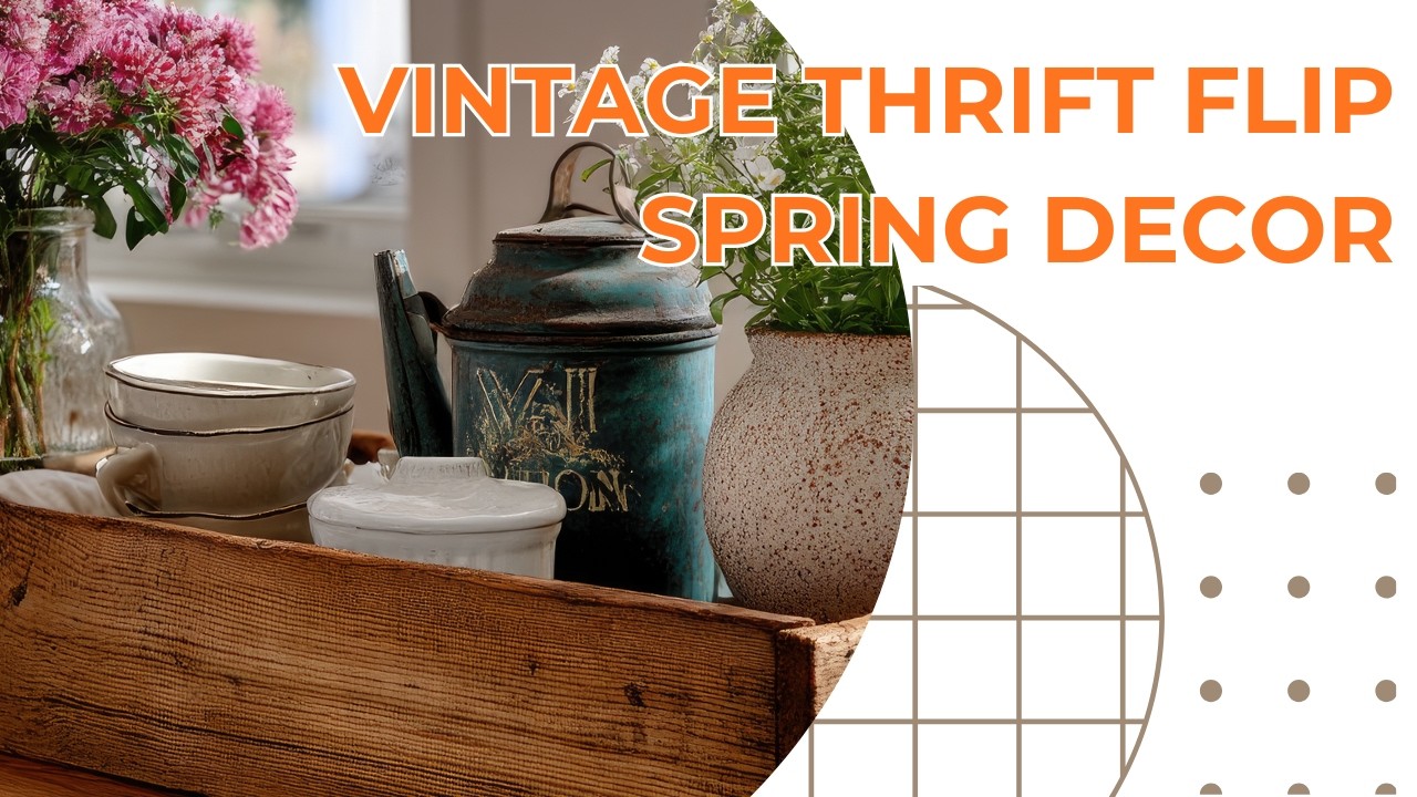 Vintage Thrift Flip Spring Decor 🌿| Charming Cottage Farmhouse for Compact Homes