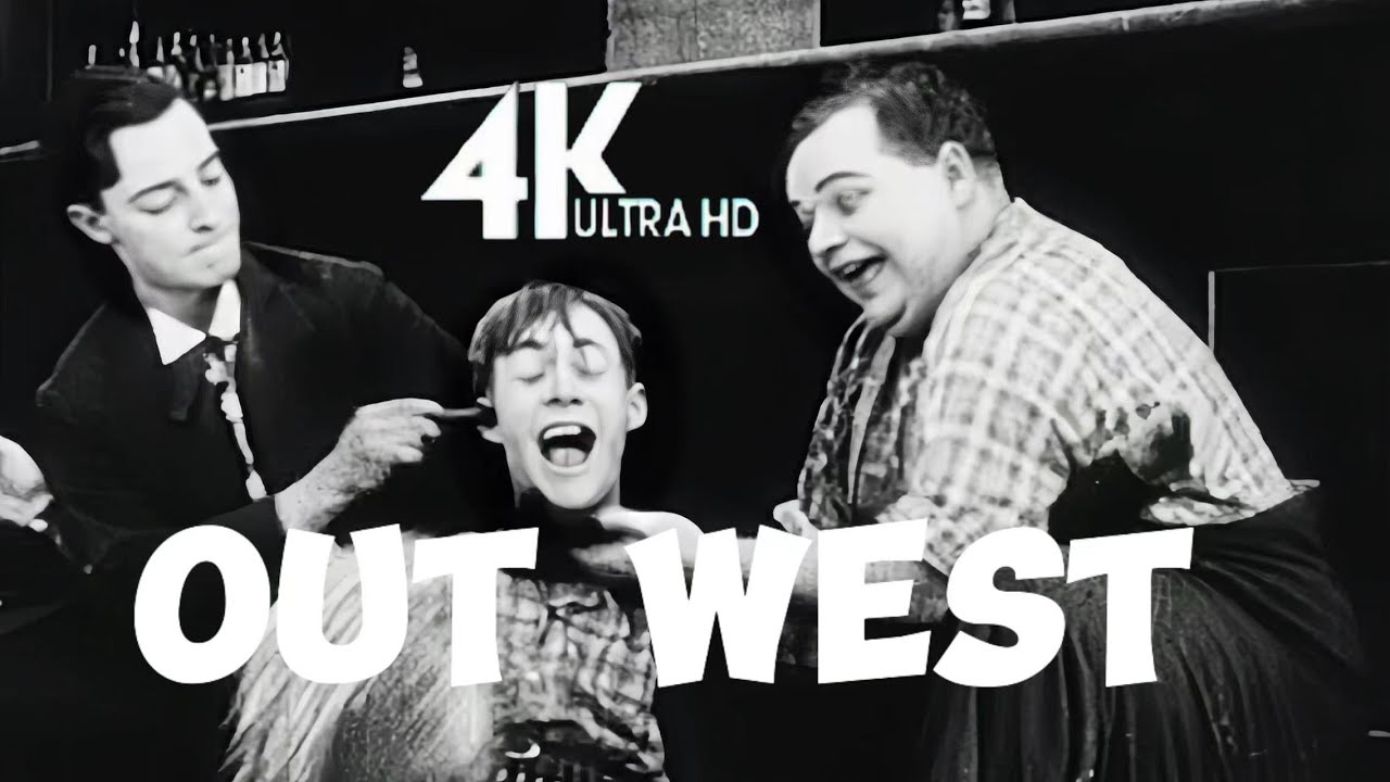 Roscoe 'Fatty' Arbuckle Classic | Out West 🎬4k Colorized Full Movie | Western Comedy | 1918 在西部
