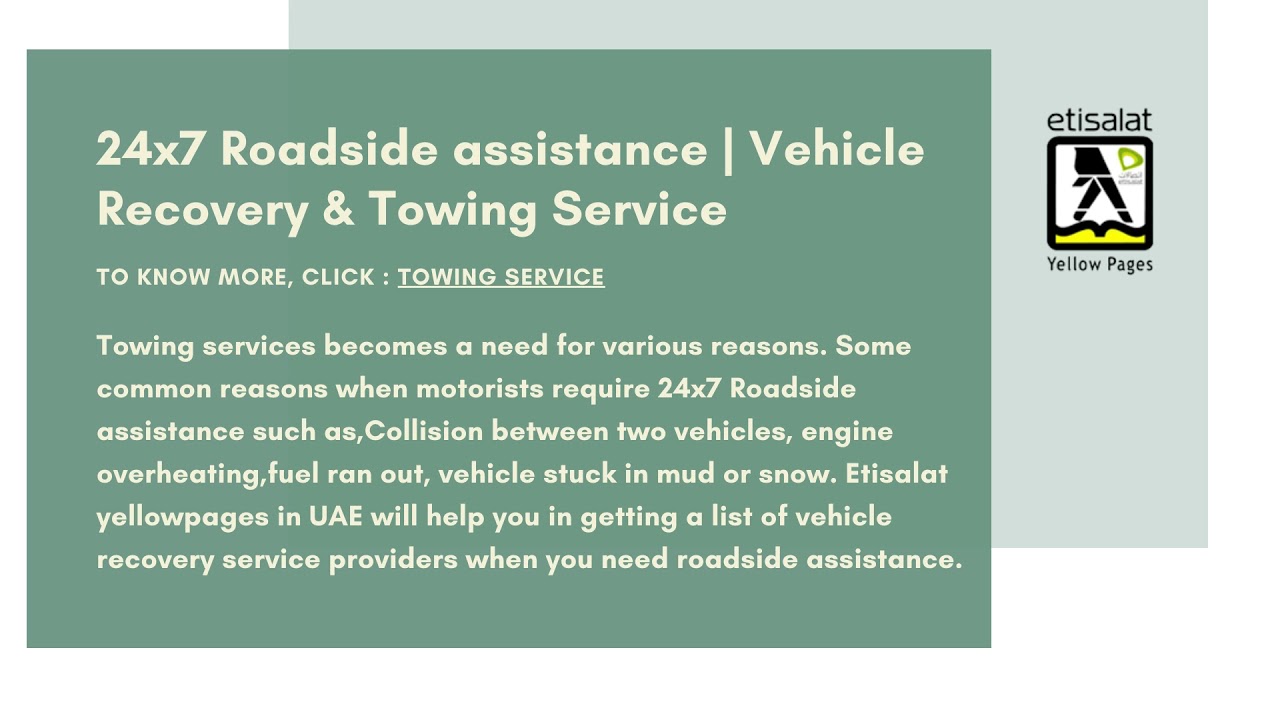 24x7 Roadside assistance | Vehicle Recovery & Towing Service