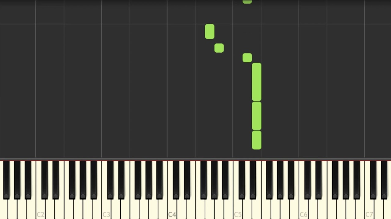 U2 One [Easy Piano Tutorial] (Synthesia) Right Hand Only - YouTube