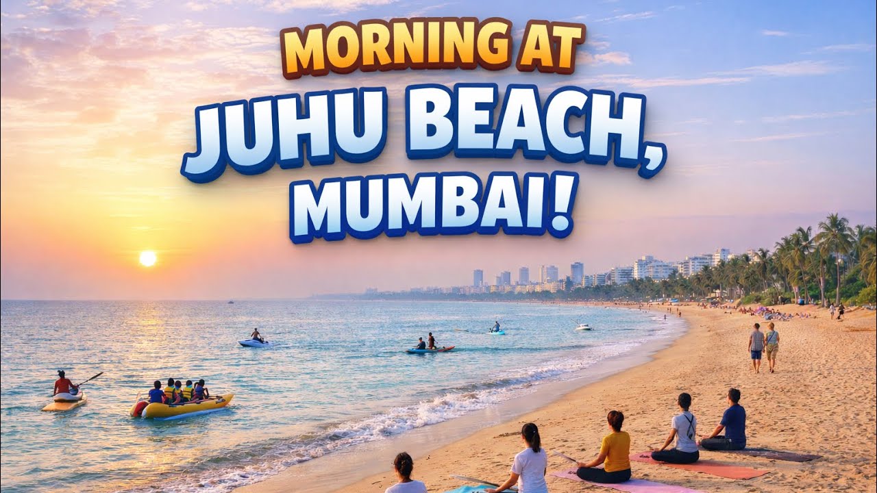 🌅 Morning Walk at Juhu Beach | Peaceful Sunrise & Mumbai Morning Vibes 🏖️