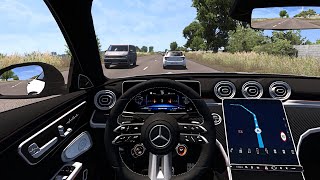 Mercedes-Benz C-Class AMG C 43 2024 | Euro Truck Simulator 2 | Steering Wheel Game Play screenshot 5