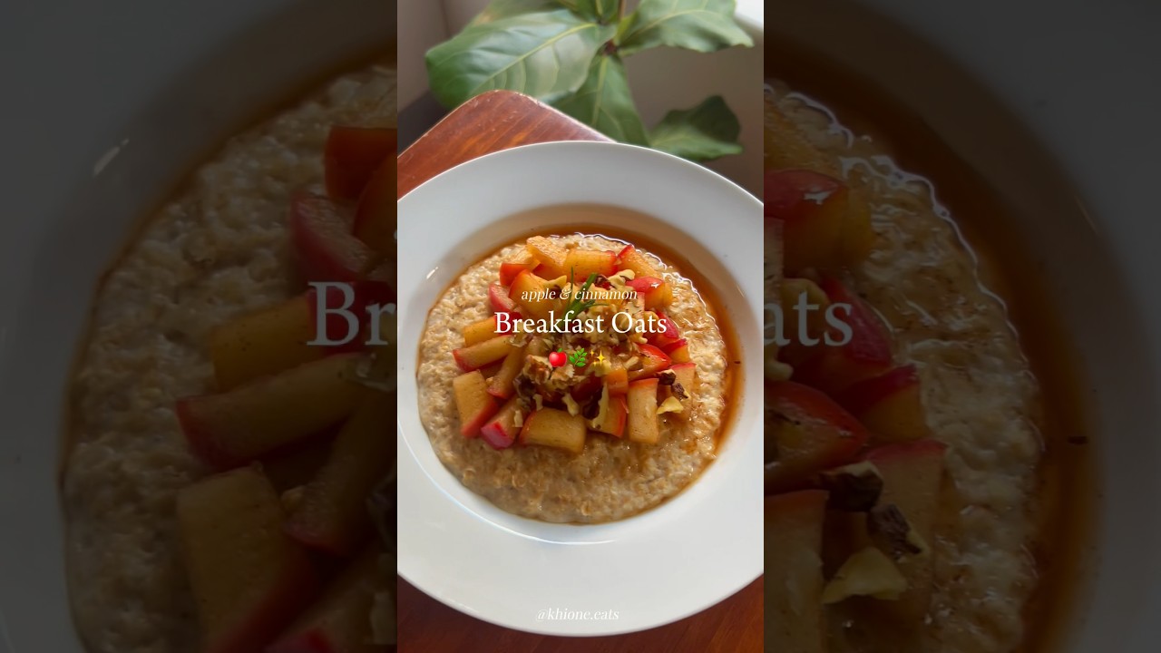 Oats for breakfast? Try this quick Apple cinnamon recipe 🍎 