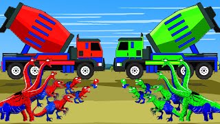 BRACHIOSAURUS EVOLUTION OF T-rex vs Indominus GODZILLA, Concrete Mixer Truck: The Best Of Dinosaur