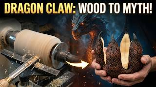 woodturning blank wood to dragon claw masterpiece