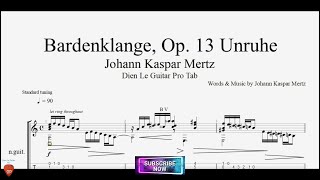 Bardenklange, Op. 13 Unruhe by Johann Kaspar Mertz with Guitar Tutorial TABs