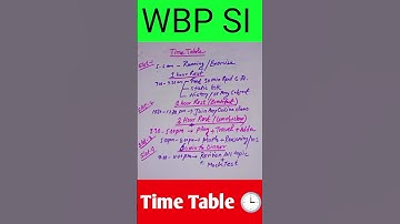 🔥 WBP SI Time Table 🕒 Sub-inspector Syllabus Exam Pattern #wbp #wbpsi