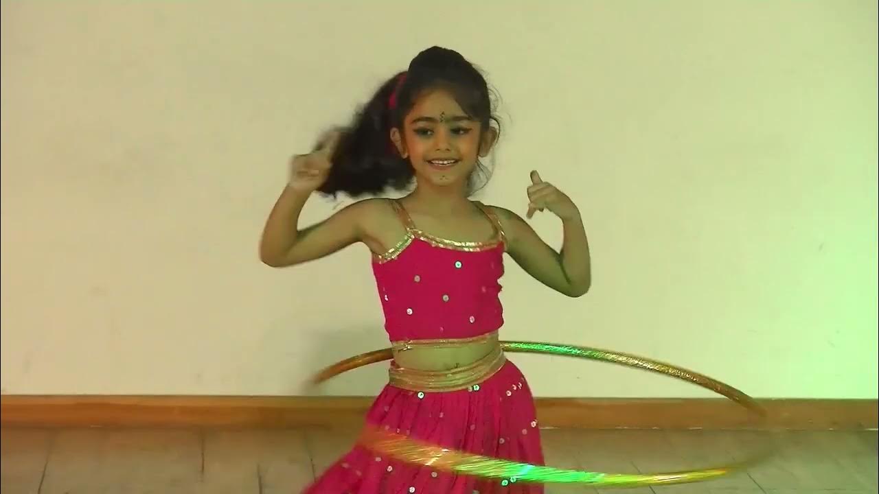 cute little girls dancing with hula hoop kids dance MDA Meena Dance Academy ring ring