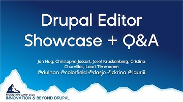 15 a  Drupal Editor Showcase + Q&A | AABADN