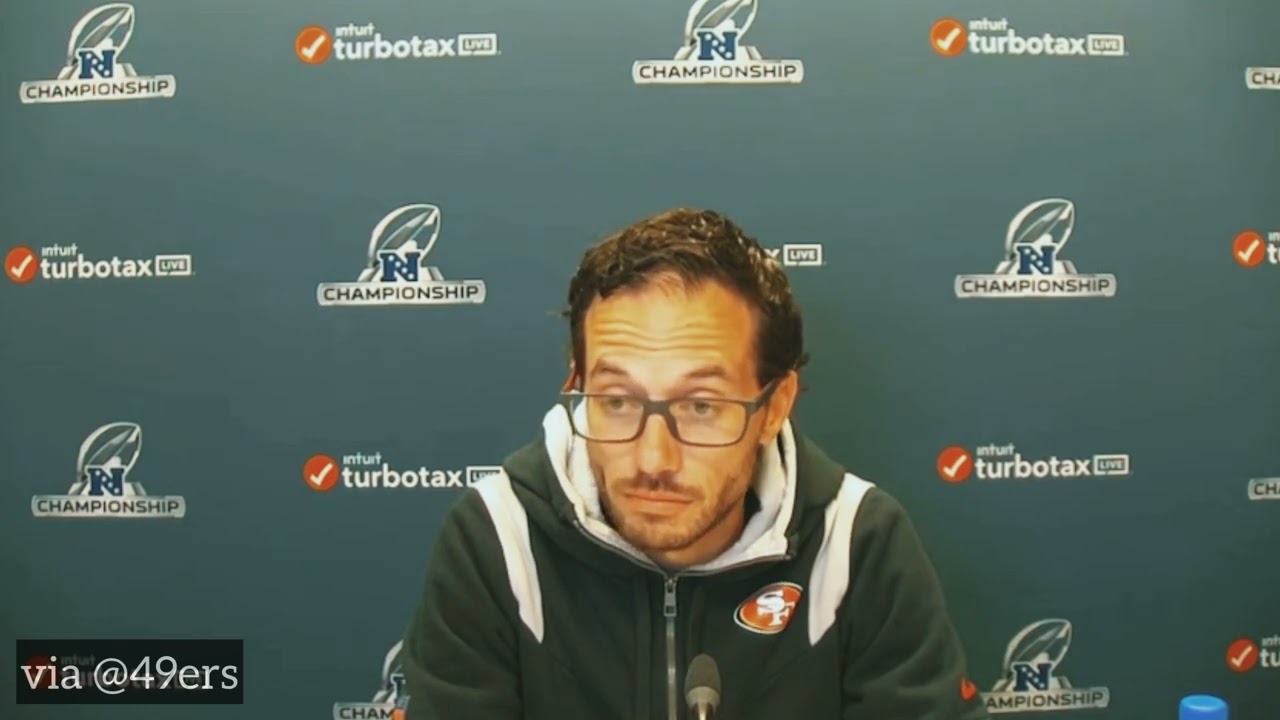 49ers Mike McDaniel asked if reporter had nanny cam in the draft room after question was asked 😂