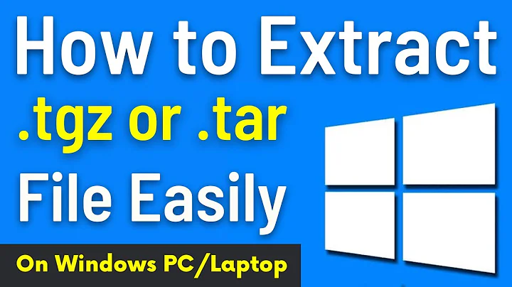 How to Extract .tgz or .tar File in Windows Operating System | Unzip tgz File | Simple & Quick