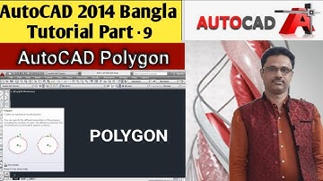autocad 2d bangla tutorial for beginners part -9 AutoCAD Polygon Command In Bangla