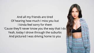 Olivia Rodrigo - drivers license (Lyrics) chords