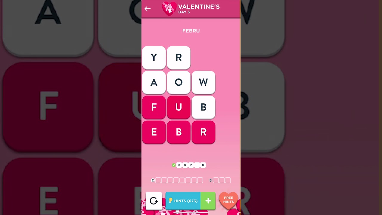 Wordbrain 2 Valentines Event DAY 3 [iOS/Android Wordbrain 2 Answers