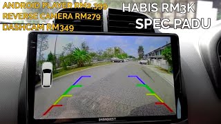 Habis RM3K Pasang Reverse Camera, Android Player & Dashcam | Dynaquest