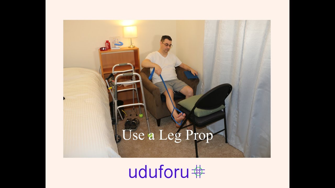 Use a Leg Prop with Hip Replacement Adaptive Equipment YouTube
