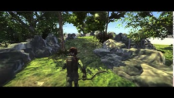 Unity 5 Third Person example project, forest scene.