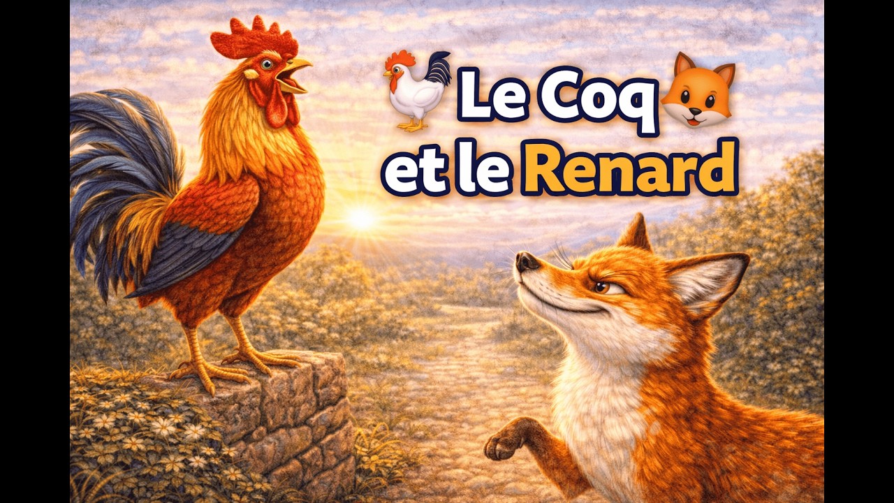 Le Coq et Le Renard 🦊🐓 - Fable de La Fontaine pour enfants - Histoire douce du soir