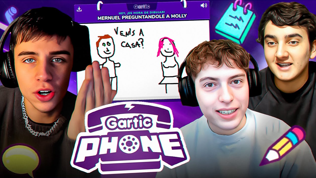 DAVOO XENEIZE, MERNUEL Y LA AGUSNETA INTENTANDO DIBUJAR