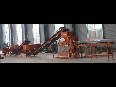 FL2-10 Fully automatic interlocking brick machine - YouTube