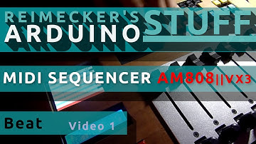 Arduino Midi Sequencer AM808 VX3 - Editor (Build a simple drum set) - Video 1