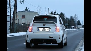 Abarth 500 MG Motorsport full Titanium Exhaust - cold start, revs, onboard