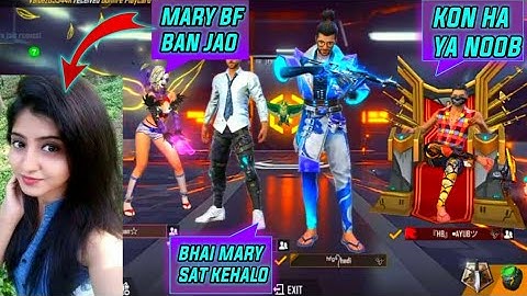 Random Rich HOT Girl Call me noob and I challenge for room 1v3 Garena Free fire | noob prank