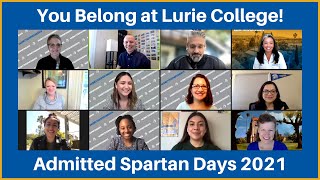 You Belong at Lurie College | SJSU Admitted Spartan Days 2021