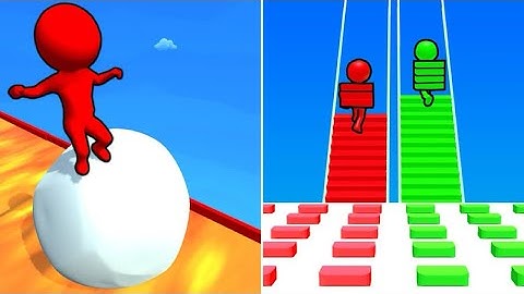 Snow Race Vs Bridge Race🟣🔴🟣Max Levels Walkthrough Android IOS Update Mobile Gameplay TR12