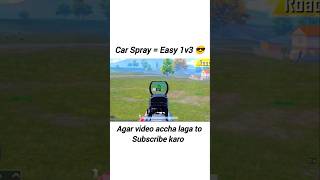 Car Spray Easy 1v3 😎#bgmi #1v3 #carspray #erangel #shorts