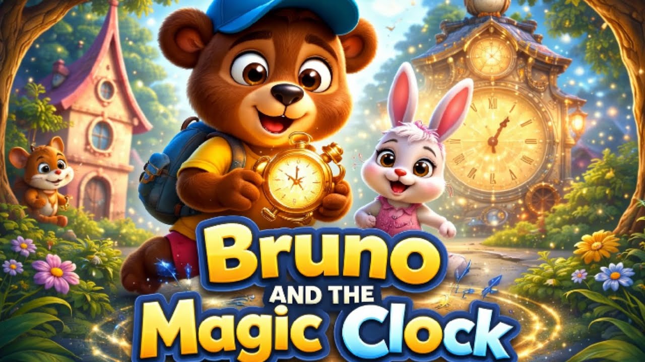 Bruno and the Magic Clock | 3D Cartoon Story for Kids