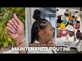 MAINTENANCE VLOG | Chrome Nails + Knotless Braids + Waxing at Home, More | Vacation Prep