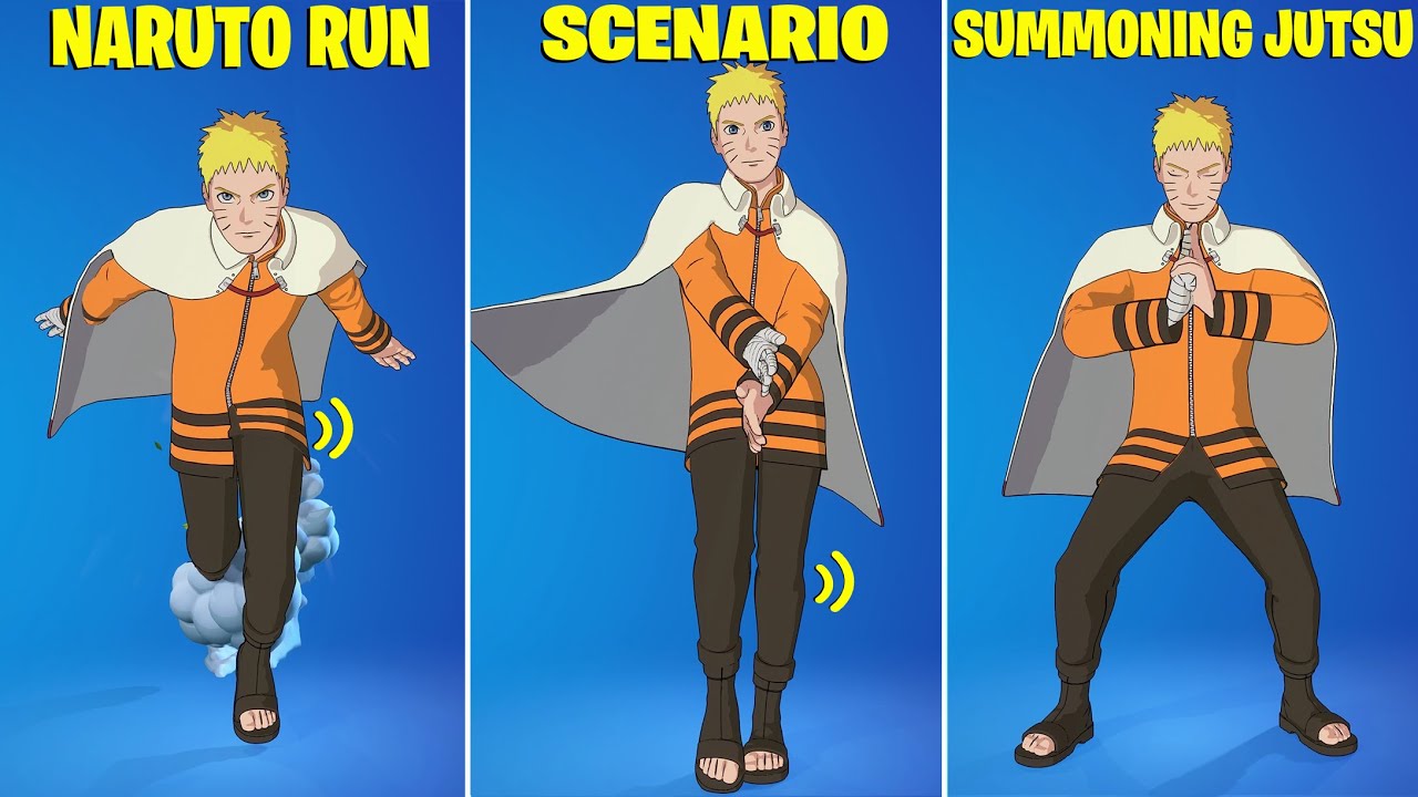 Fortnite Naruto Seventh Hokage Uzumaki Skin Style With Best Dances & Emotes!