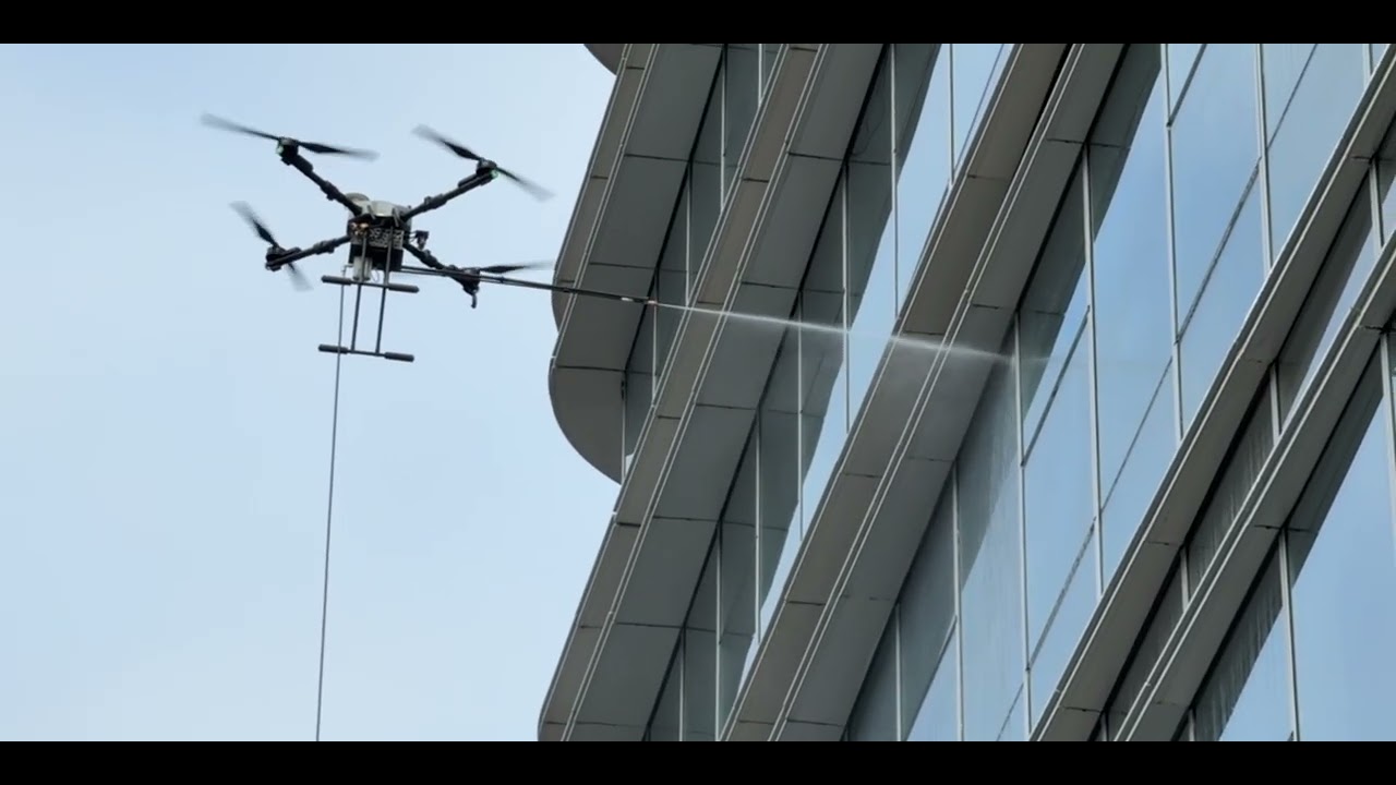 High-rise Window Cleaning Drone