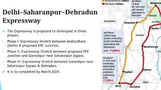 Delhi Dehradun Expressway || Three Phases  || Delhi Saharanpur Dehradun Expressway || Map