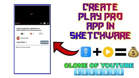 How to create Play Pro Project in sketchware || YouTube App Project || Clone YouTube Project ||