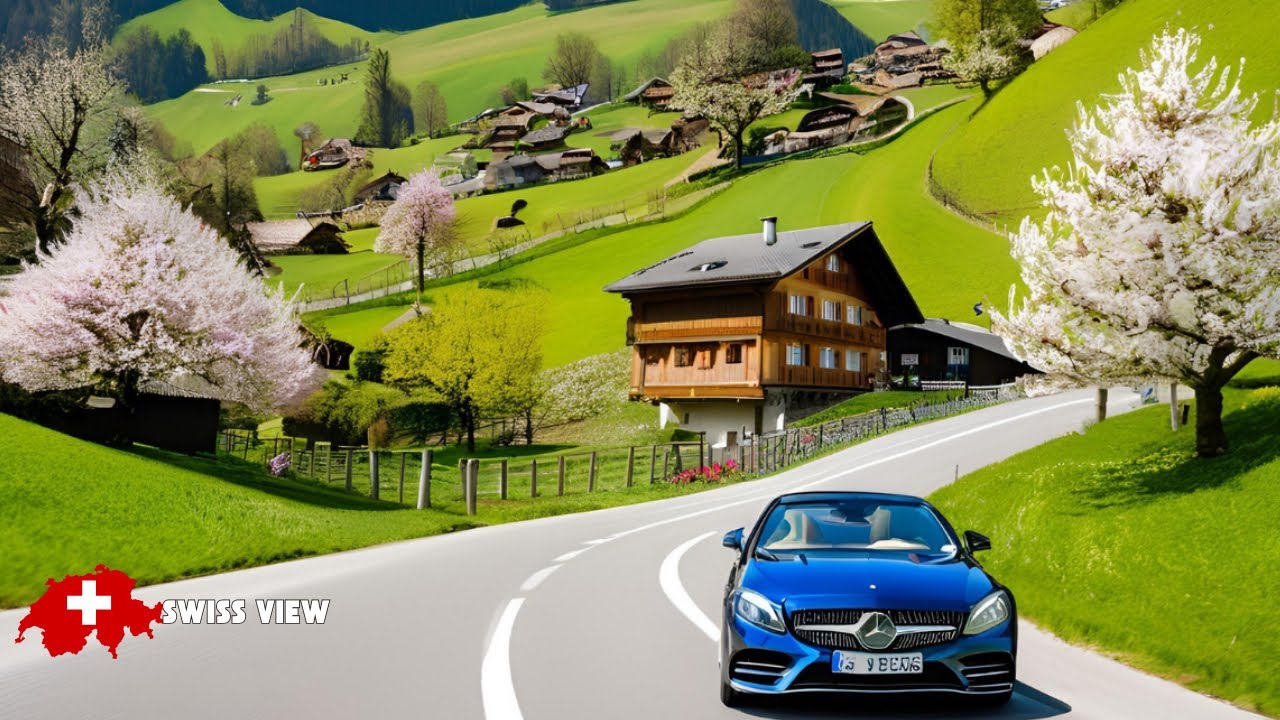 🇨🇭Вождение автомобиля в Швейцарии перед весенним сезоном | Захватывающее путешествие по кантону Швиц